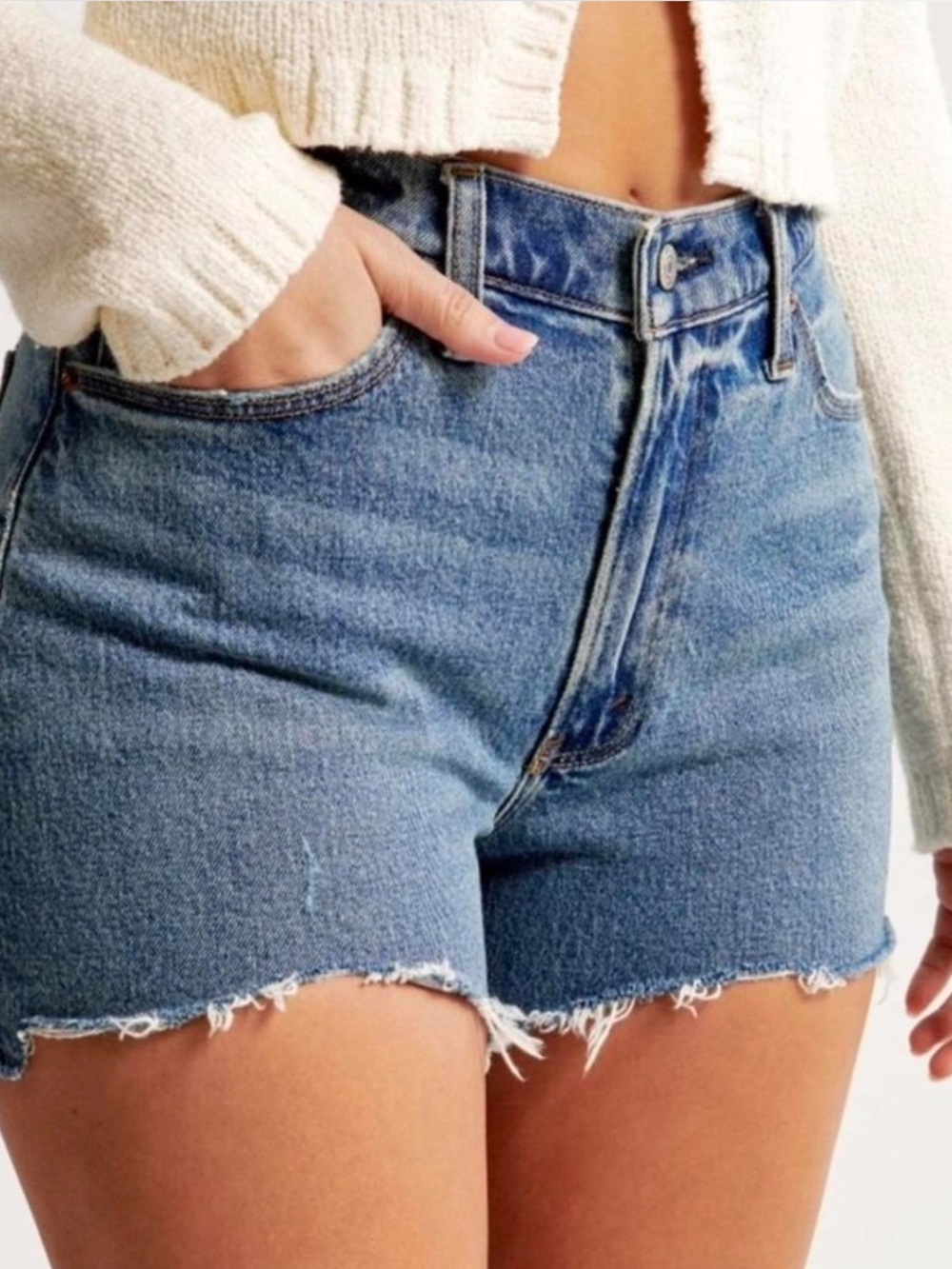 Abercrombie &‎ Fitch The 4” Mom Short High Rise Curve Love Women's Size 22 NWOT